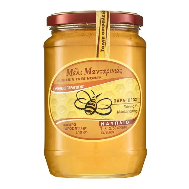 Raks Пчелен мед от Мандариново дърво от полуостров Пелопонес, Гърция/ 950 g
