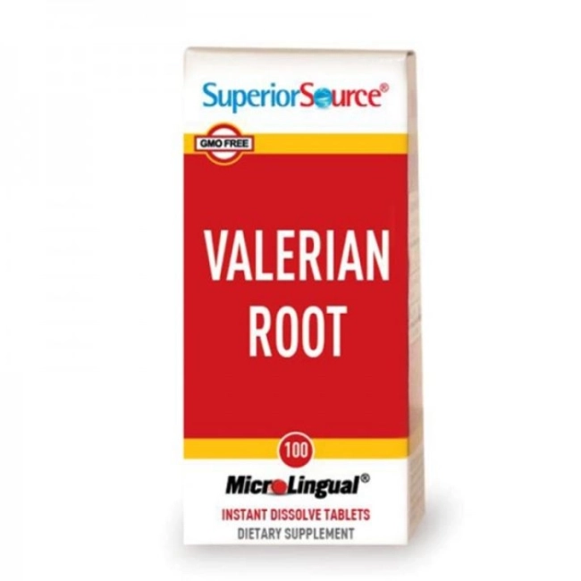 Superior Source Добро настроение - Валериана (корен), 100 сублингвални таблетки