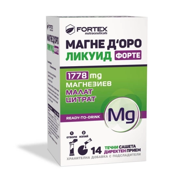 Fortex Магне Д'оро ликуид ФОРТЕ 14 сашета