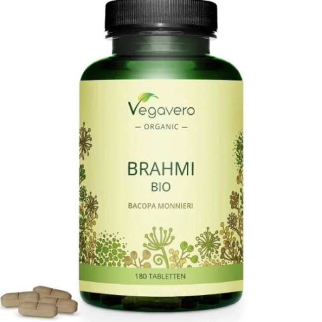 Vegavero Brahmi BIO – Bacopa Monieri БИО - Брахми – Бакопа Мониери, 180 таблетки