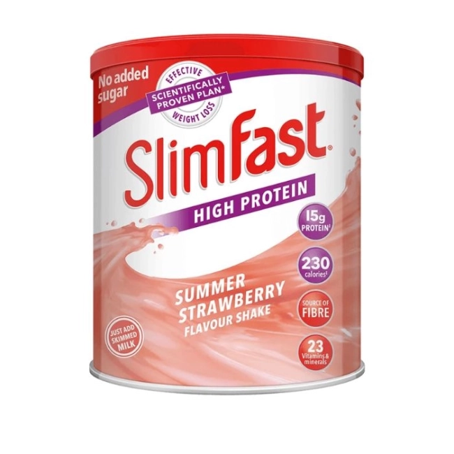 Life Extension SlimFast® High Protein / Протеинов шейк за контрол на теглото, 438 g, с вкус на ягода
