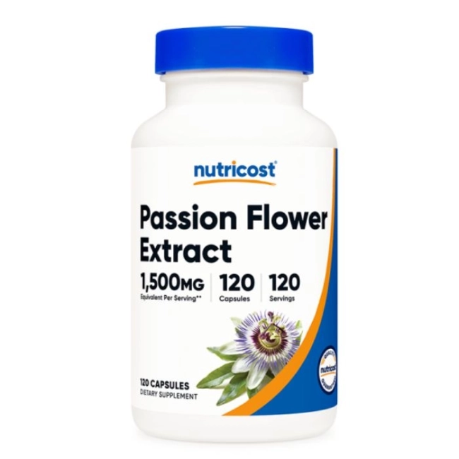 Nutricost Стрес и напрежение - Пасифлора (Passion Flower Extract ), 375 mg х120 капсули