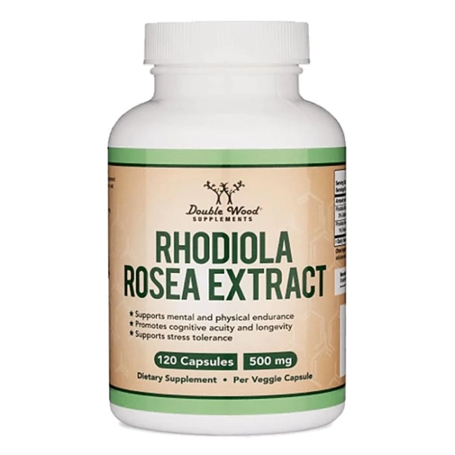 Double Wood Rhodiola Rosea Extract - Златен корен екстракт, 120 капсули