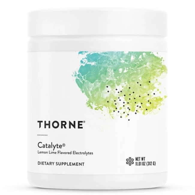 Thorne Електролити Catalyte, 312 g прах, с аромат на лайм и лимон