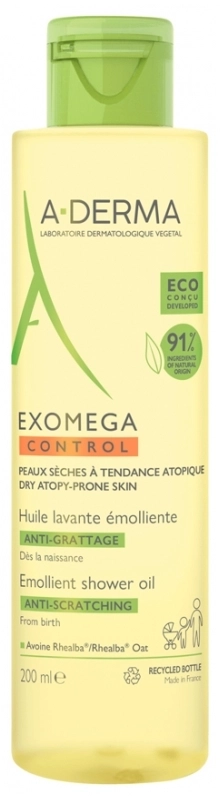 A-Derma Exomega Control Емолиентно душ олио за суха атопична кожа 200 мл