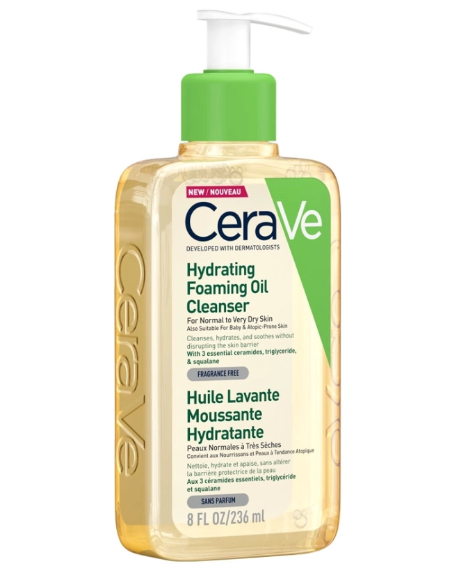 CeraVe Хидратиращо измиващо олио за лице и тяло за нормална към много суха кожа 236 мл