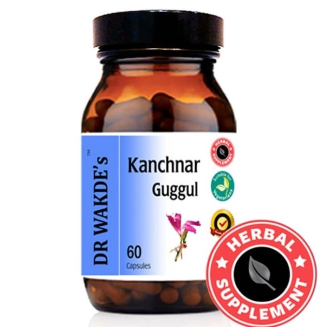 DR WAKDE’s Канчнар Гугул (Kanchnar Guggul) - при проблеми с щитовидната жлеза, за изчистване на кръвта и лимфата, 60 капсули
