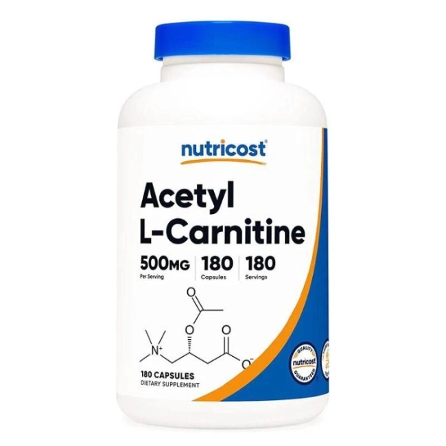 Nutricost Горене на мазнини - Ацетил-Л-Карнитин, 500 mg x180 капсули