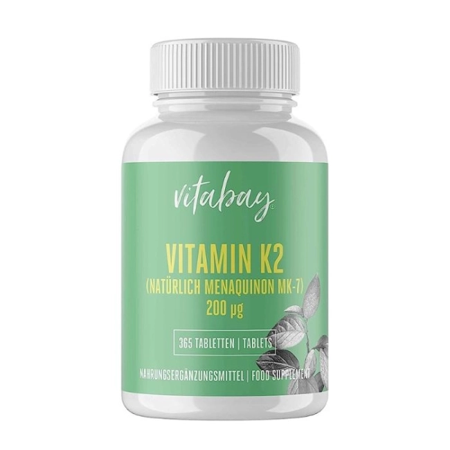 Vitabay Сърдечно-съдова система - Витамин К2 200 µg, 365 таблетки
