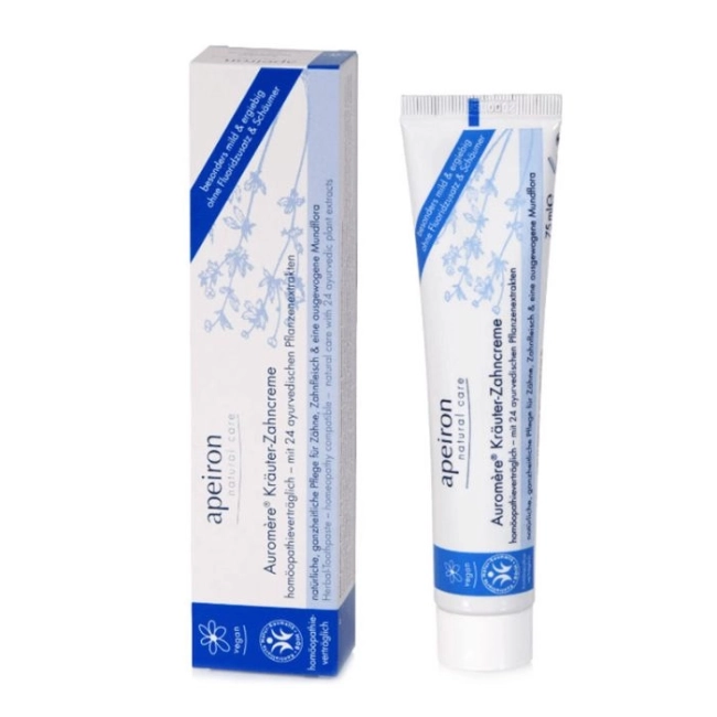 Apeiron Auromère® Kräuter-Zahncreme blue Ayurveda - Билкова паста за зъби (съвместима с хомеопатия), 75 ml