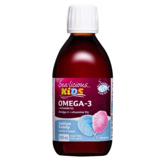 Natural Factors Sea-Licious® Kids Omega-3 + Vitamin D3 / Омега-3 1500 mg + Витамин D3 400 IU за деца, 250 ml