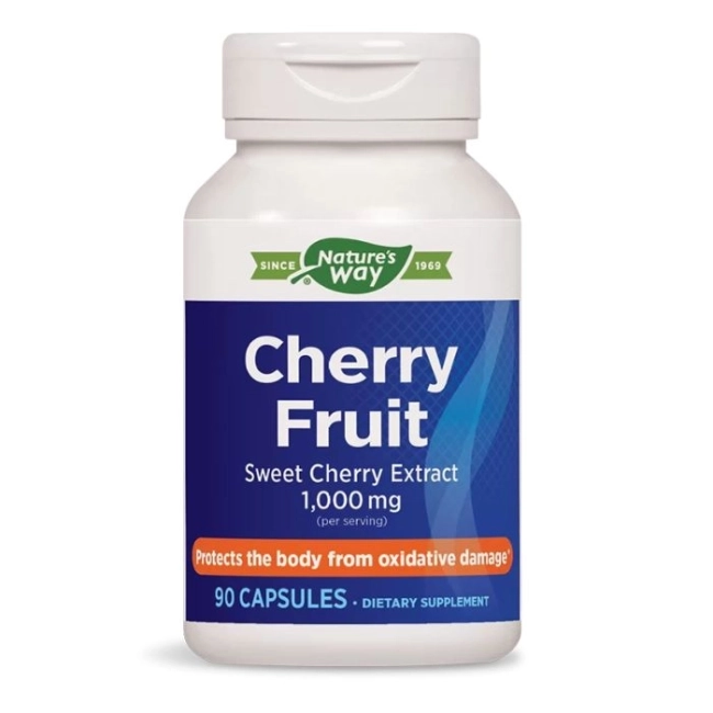 Nature’s Way Череша (плод) - При подагра - Контрол върху пикочната киселина и антиоксидантна защита, 500 mg, 90 капсули