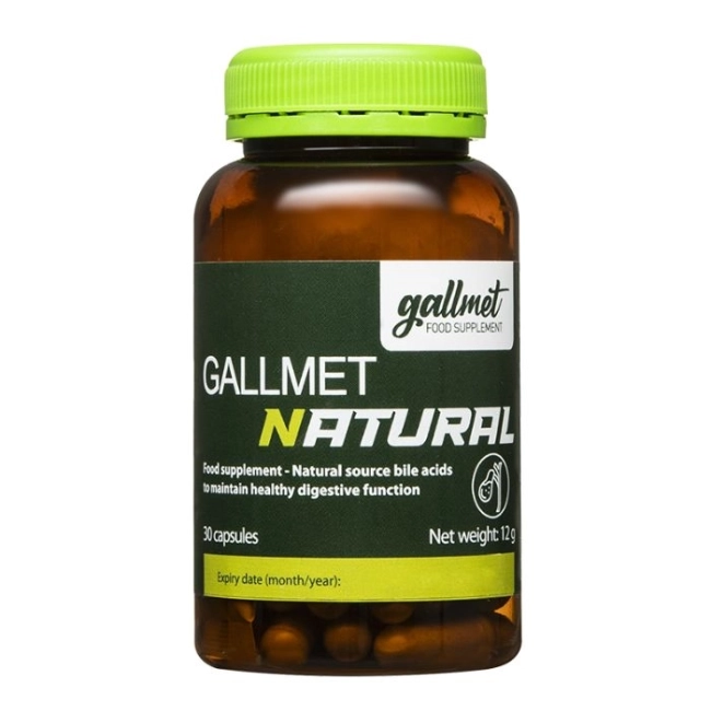 Gallmet Храносмилане - Волска жлъчка 125 mg, 30 капсули
