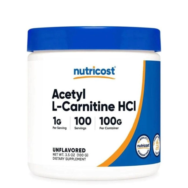Nutricost Горене на мазнини - Ацетил-Л-Карнитин (Acetyl L-Carnitine), 100 g прах