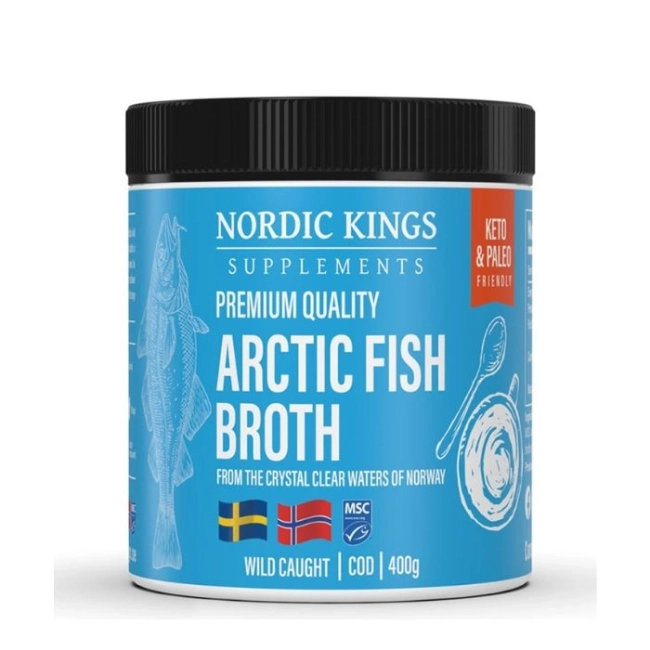 Nordic Kings Рибен бульон от Арктическа риба (MSC), 400 g прах