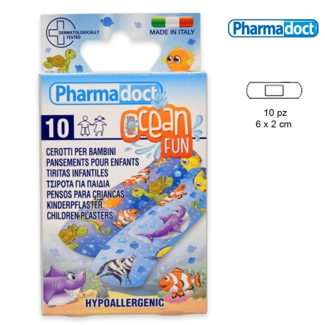 Pharmadoct Kids Ocean Детски пластири с морски мотиви 10 бр
