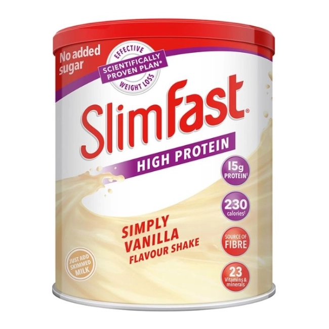 Life Extension Протеинов шейк за контрол на теглото SlimFast, 438 g прах с вкус на ванилия