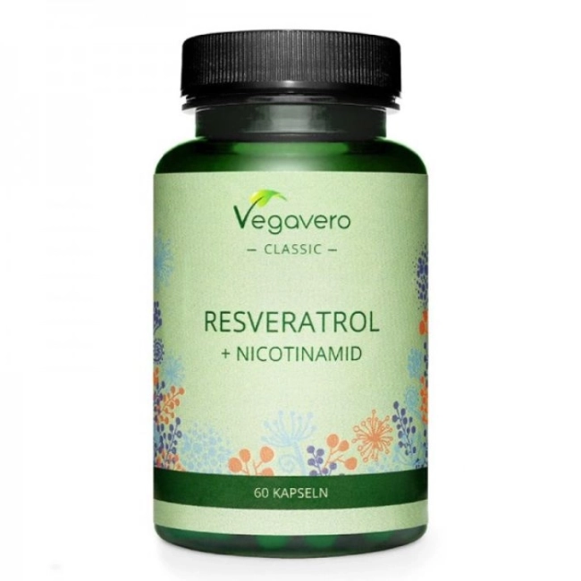 Vegavero Антиоксидант - Ресвератрол + Никотинамид, 60 капсули