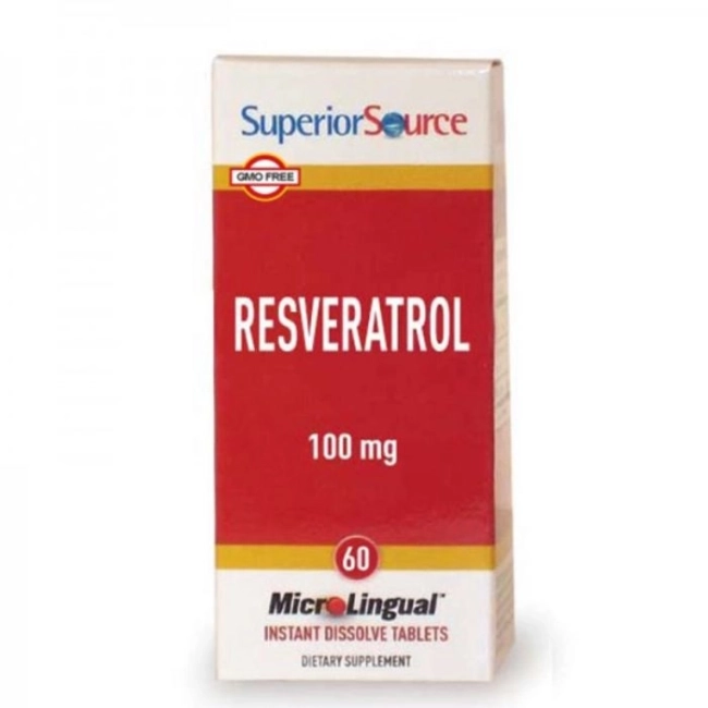 Superior Source Антиоксидант - Ресвератрол 100 mg + Женско биле, 60 сублингвални таблетки