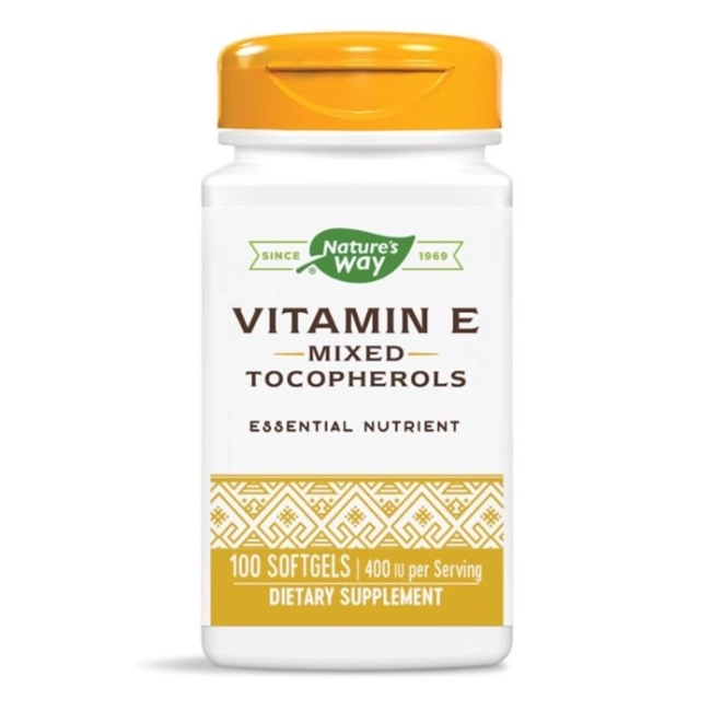 Nature’s Way Витамин E (токофероли микс) - Антиоксидант - 268 mg, 100 софтгел капсули