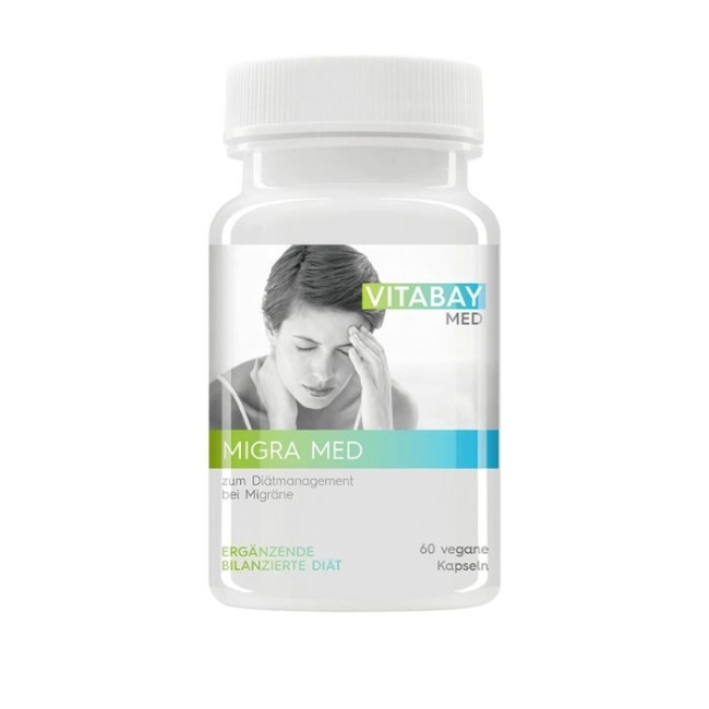 Vitabay MigraMed / Миграмед - контрол на болката при мигрена, 60 капсули