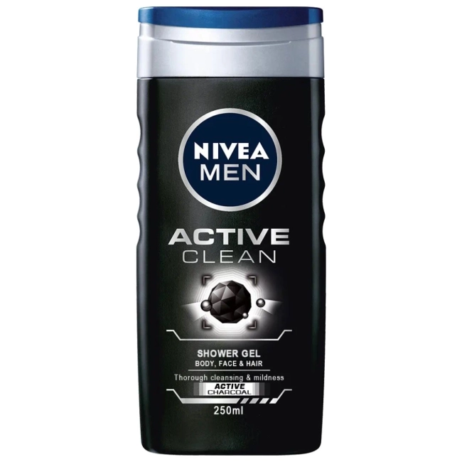 Nivea Men Active Clean Душ-гел за мъже с активен въглен 250 мл