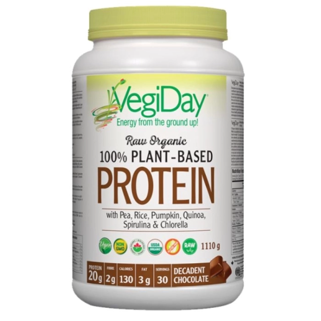 Natural Factors Веган растителен протеин органик - Обогатен с хлорела и спирулина, 1100 g, прах, с вкус на шоколад