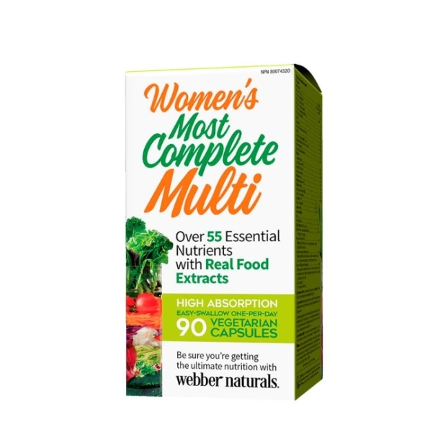 Webber Naturals Мултивитамини за Жени - Women’s Most Complete Multi, 90 V капсули