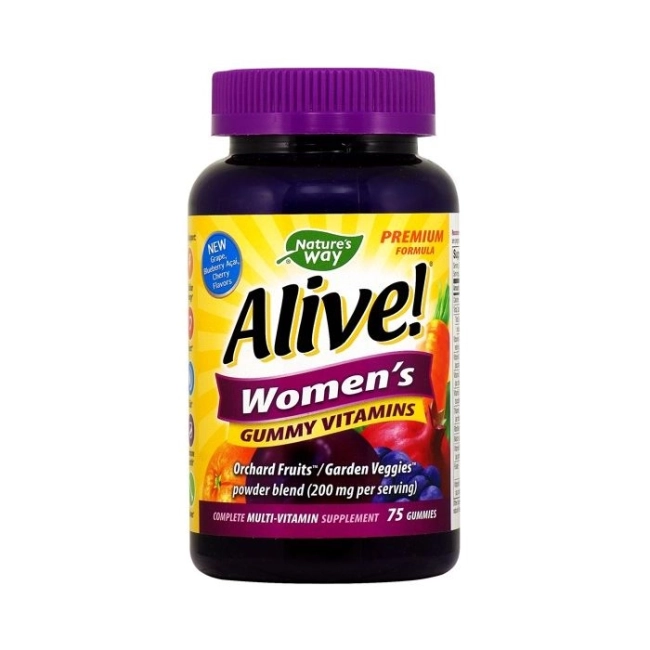 Nature's Way Alive Мултивитамини за жени Алайв - Alive! Women’s Gummy Multivitamin, 60 желирани таблетки