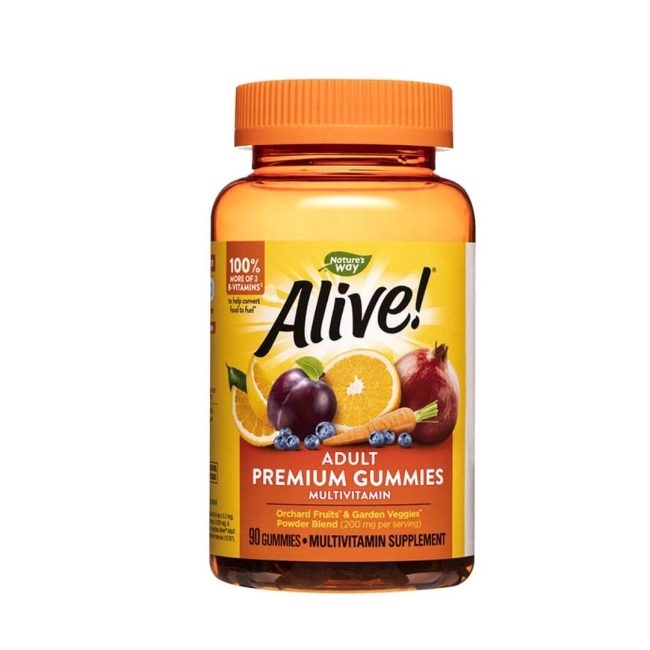 Nature's Way Alive Премиум мултивитамини Алайв - Alive! Adult Premium Gummies Multivitamin, 90 желирани таблетки