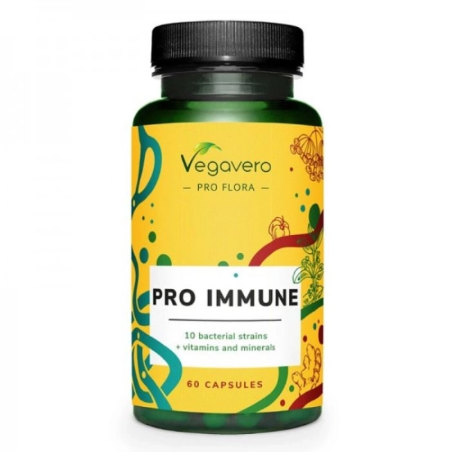 Vegavero Пробиотик имун - 10 пробиотични щама + витамини и минерали, 60 капсули
