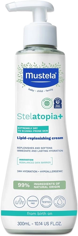 Mustela Stelatopia+ Липидовъзстановяващ крем за много суха до атопична кожа 300 мл
