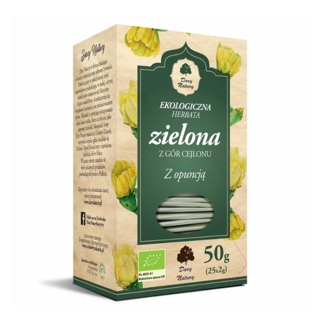 Dary Natury Зелен чай с бодлива круша Био, 25 филтърни пакетчета