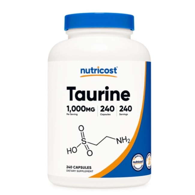 Nutricost Мускулна функция и издръжливост - Таурин (Taurine), 1000 mg, 240 капсули