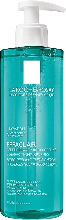 La Roche-Posay Effaclar Почистващ микропилинг гел за лице и тяло 400 мл
