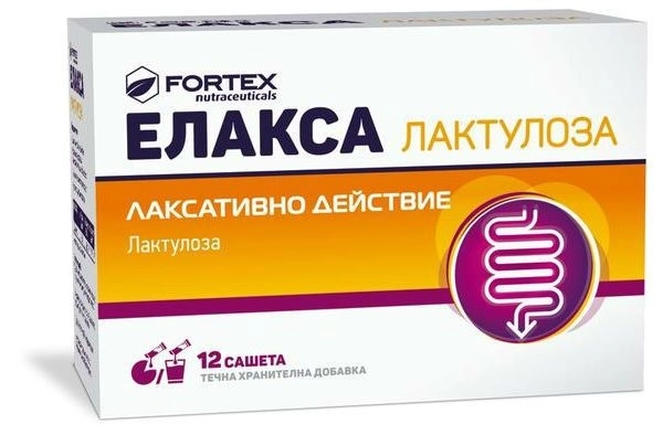 Fortex Елакса лактулоза лаксативно действие 12 сашета