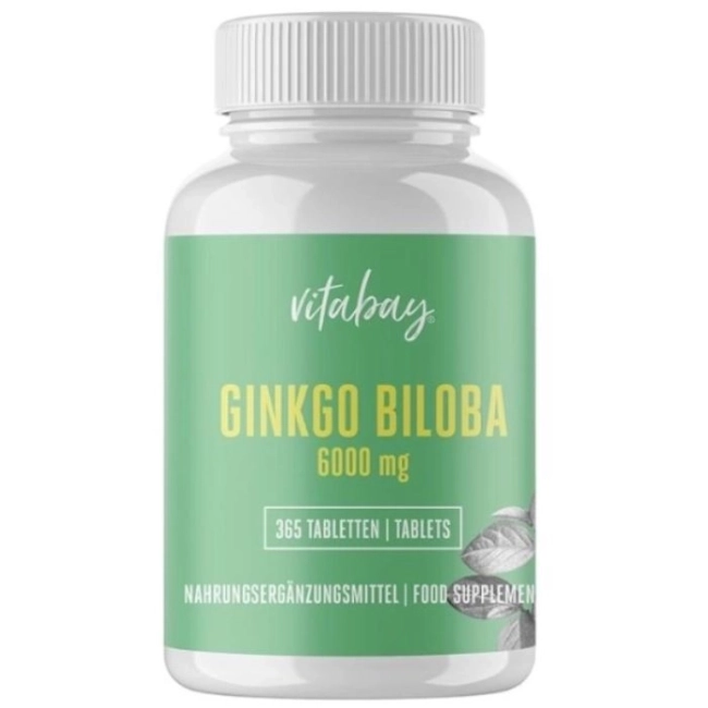 Vitabay Памет и концентрация - Гинко Билоба, 6000 mg х 365 таблетки