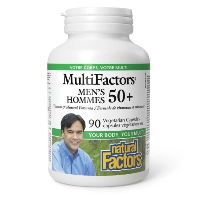Natural Factors Витамини и Минерали за Мъже 50+ MultiFactors, 90 V капсули