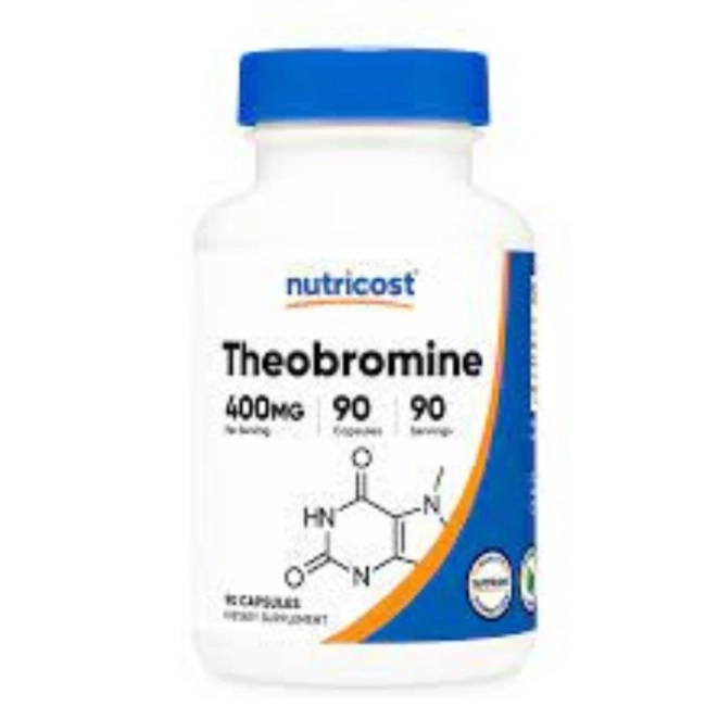 Nutricost Сърдечносъдова и дихателна система - Теобромин (Theobromine), 400 mg x 90 капсули