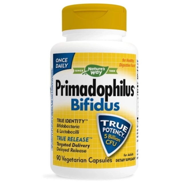 Nature’s Way Пробиотик Примадофилус Бифидус - Primadophilus Bifidus – здраве за дебелото черво, 5 млрд. активни пробиотици, 90 капсули