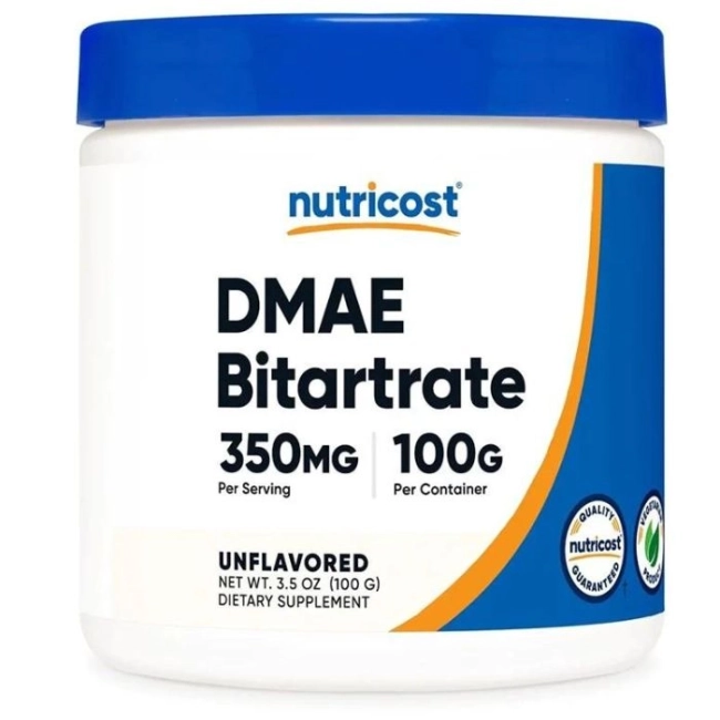 Nutricost Концентрация - ДМАЕ Битартарат (Диметиламиноетанол) 150 mg, 100 g прах