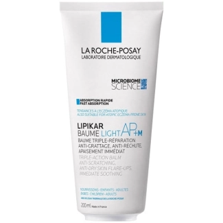 La Roche-Posay Lipikar Baume Light AP+M Лек успокояващ балсам за лице и тяло за суха и атопична кожа против сърбеж, 200 мл