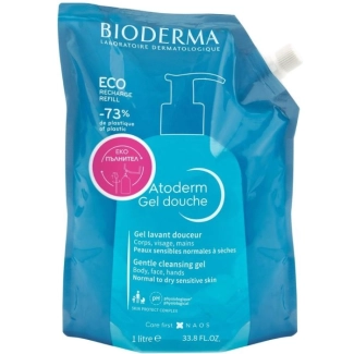 Bioderma Atoderm Recharge Душ гел за лице и тяло 1 л Екопълнител