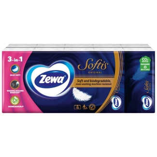 Zewa SOFTIS Original Носни кърпи 4 пласта 10 броя пакет