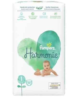 Пелени Pampers Harmonie Размер 1 New born 50 бр