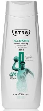 STR8 All Sports Релаксиращ душ гел 3 в 1 за мъже 400 мл
