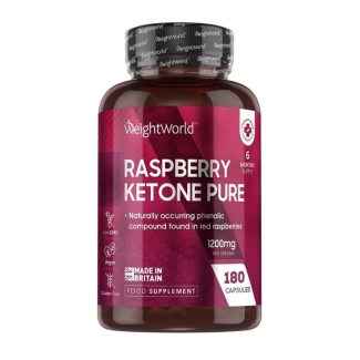 WeightWorld Горене на мазнини - Малинови кетони, 1200 mg х180 капсули