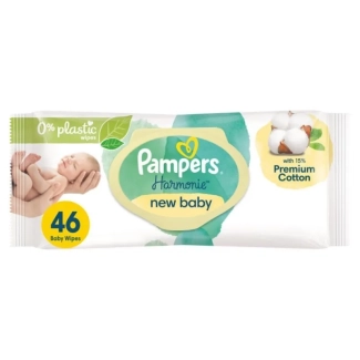 Pampers Harmonie Newborn Бебешки мокри кърпи х 46 бр