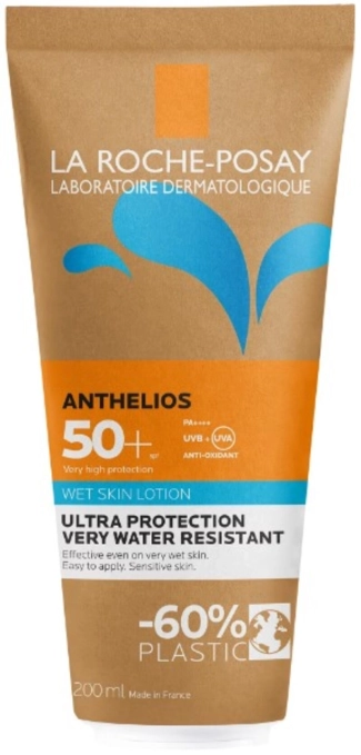La Roche-Posay Anthelios Wet Skin SPF50+ Слънцезащитен лосион за лице и тяло 200 мл Еко опаковка